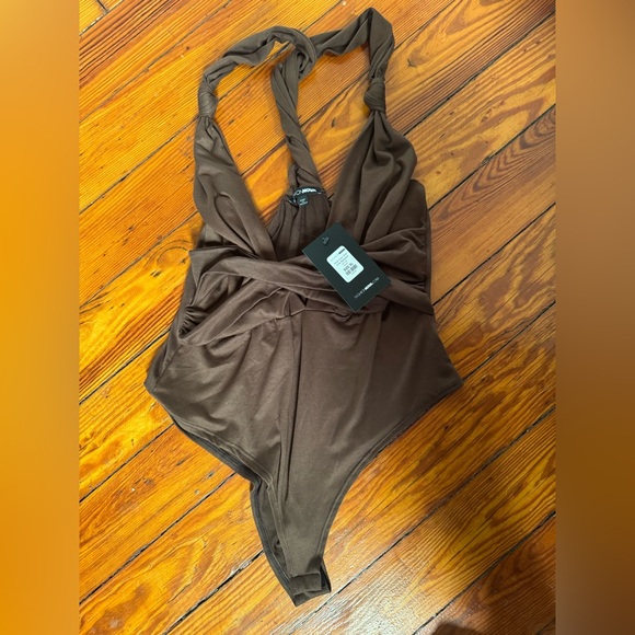 3 for $10 Knot Your Only One Bodysuit Brown NWT Fashion Nova XL - Picture 2 of 5